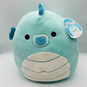 Kelly Toy Squishmallow Seahorse 12" Sheldon Teal And White Soft Plush NEW